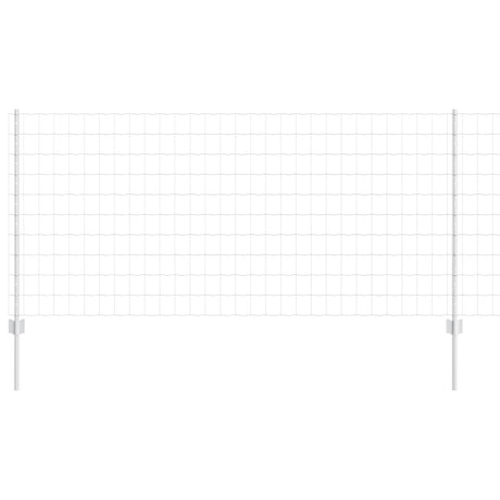Vidaxl hek met paal zilver 1 x 25 m staal