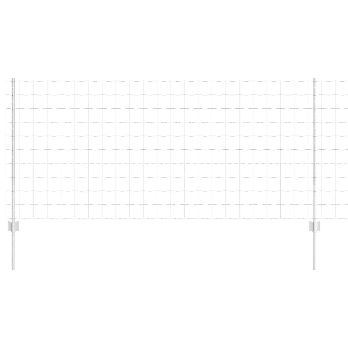 Vidaxl hek met paal zilver 1 x 25 m staal