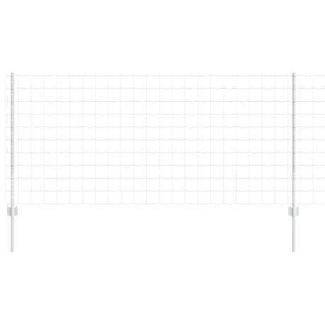 Vidaxl hek met paal zilver 1 x 25 m staal