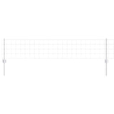 Vidaxl hek met paal zilver 0,4 x 50 m staal
