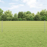 Vidaxl hek met paal zilver 0,6 x 50 m staal