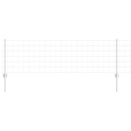 Vidaxl hek met paal zilver 0,6 x 50 m staal