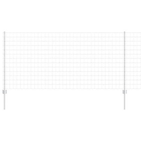 Vidaxl hek met paal zilver 1 x 10 m staal