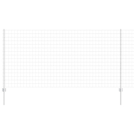Vidaxl hek met paal zilver 1,2 x 10 m staal