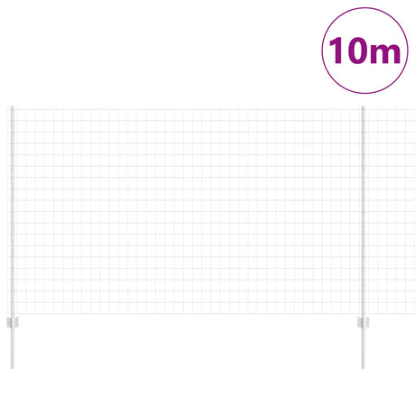 Vidaxl hek met paal zilver 1,4 x 10 m staal