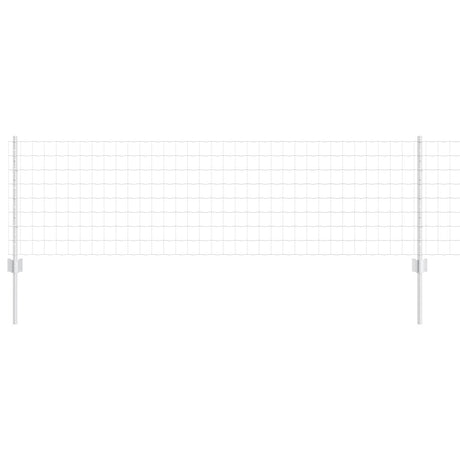 Vidaxl hek met paal zilver 0,6 x 25 m staal