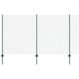 Vidaxl hek met paal groen 1,4 x 10 m staal en pvc