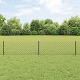 Vidaxl hek met paal grijs 0,4 x 10 m staal en pvc