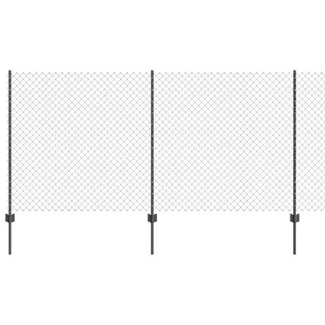 Vidaxl hek met paal grijs 1,2 x 10 m staal en pvc