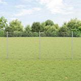 Vidaxl hek met paal zilver 1 x 10 m staal