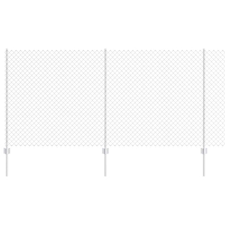 Vidaxl hek met paal zilver 1,2 x 10 m staal