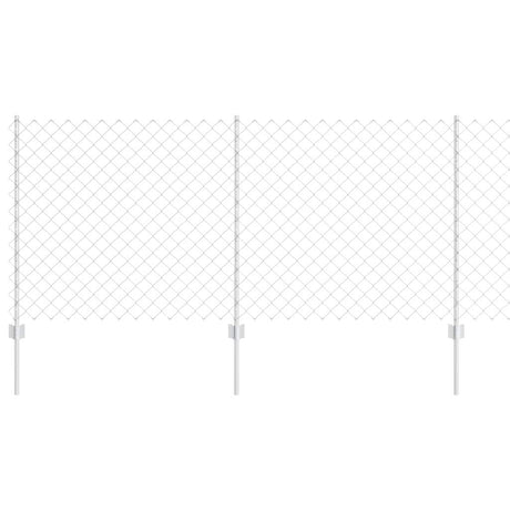 Vidaxl hek met paal zilver 1 x 10 m staal