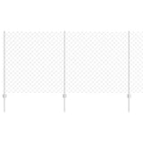 Vidaxl hek met paal zilver 1,2 x 10 m staal