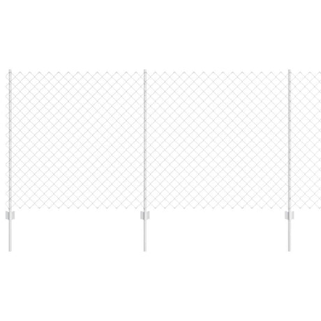 Vidaxl hek met paal zilver 1,2 x 10 m staal