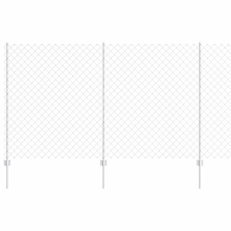 Vidaxl hek met paal zilver 1,4 x 10 m staal