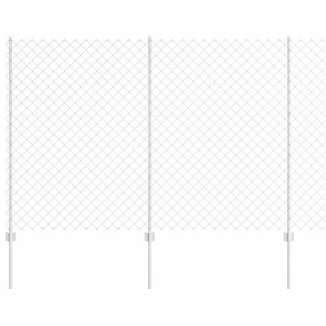 Vidaxl hek met paal zilver 1,5 x 10 m staal