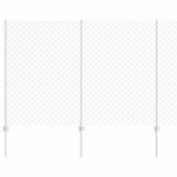 Vidaxl hek met paal zilver 1,6 x 10 m staal