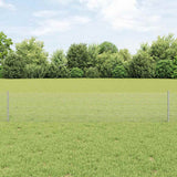 Vidaxl hek met paal zilver 0,4 x 10 m staal