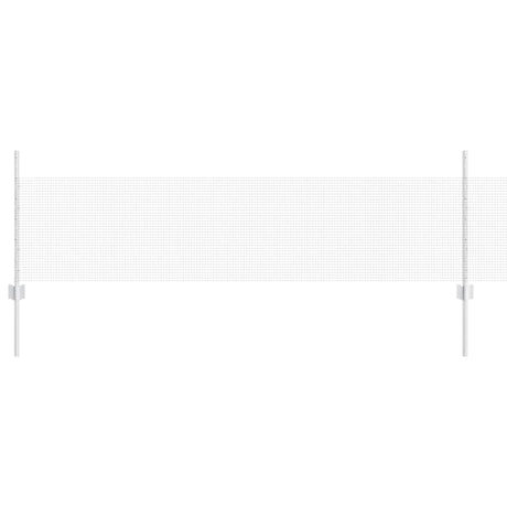 Vidaxl hek met paal zilver 0,5 x 10 m staal