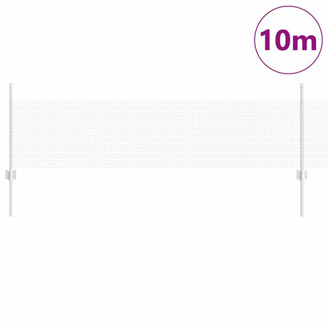 Vidaxl hek met paal zilver 0,5 x 10 m staal