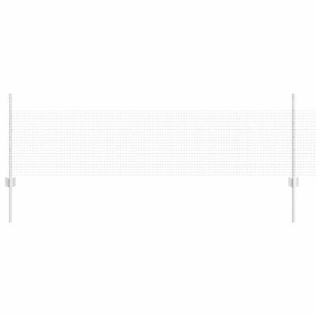 Vidaxl hek met paal zilver 0,5 x 10 m staal