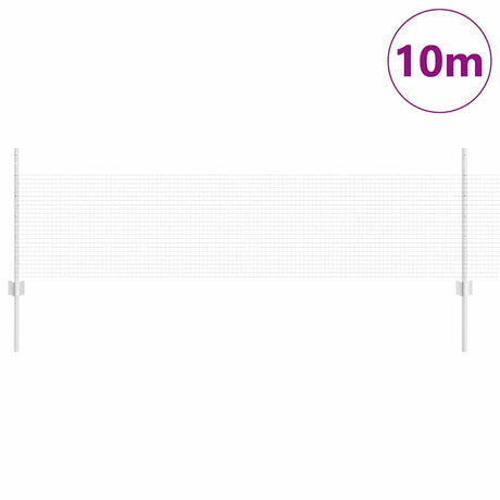 Vidaxl hek met paal zilver 0,5 x 10 m staal