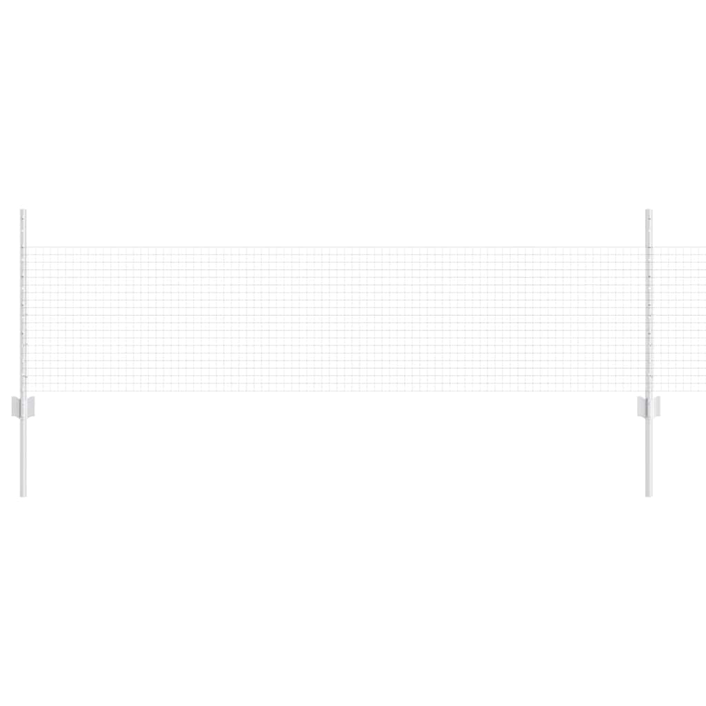 Vidaxl hek met paal zilver 0,5 x 10 m staal