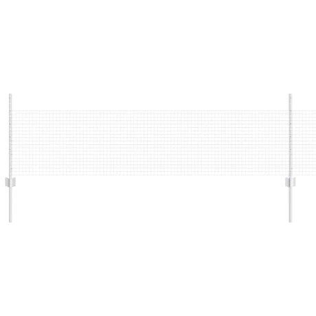 Vidaxl hek met paal zilver 0,5 x 10 m staal