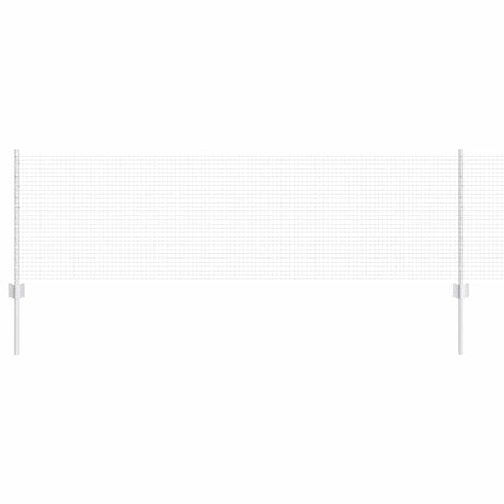 Vidaxl hek met paal zilver 0,6 x 10 m staal