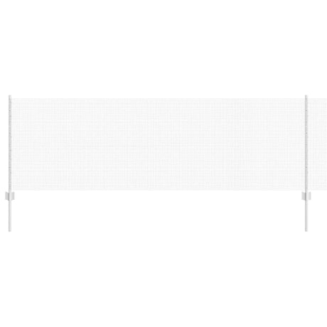 Vidaxl hek met paal zilver 0,8 x 10 m staal