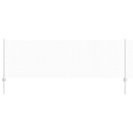 Vidaxl hek met paal zilver 0,8 x 10 m staal