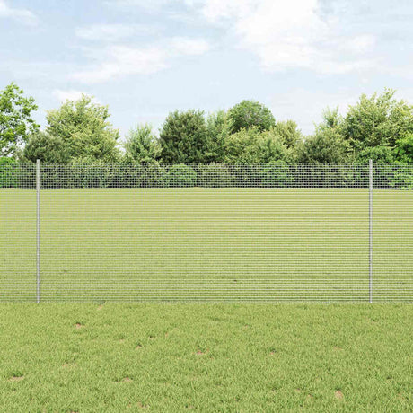 Vidaxl hek met paal zilver 1 x 10 m staal