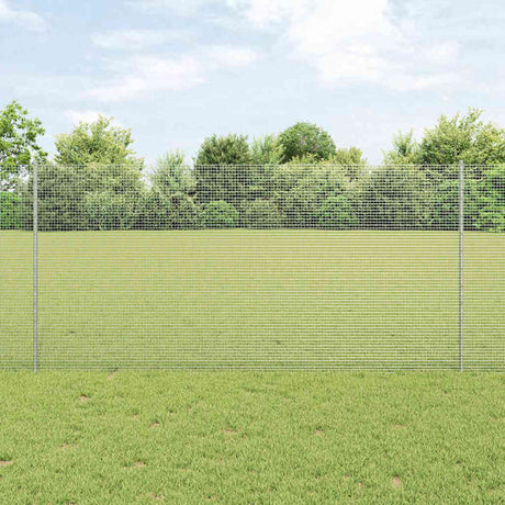 Vidaxl hek met paal zilver 1,2 x 10 m staal