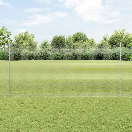 Vidaxl hek met paal zilver 1,2 x 10 m staal