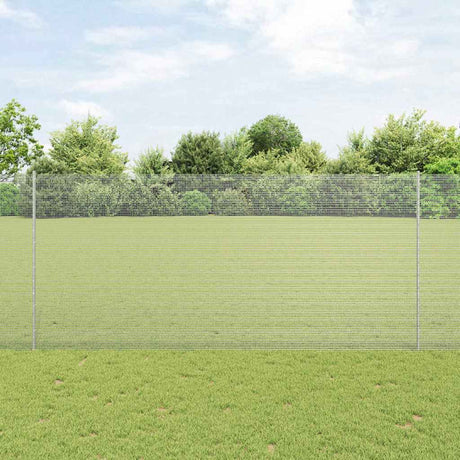 Vidaxl hek met paal zilver 1,4 x 10 m staal