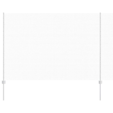 Vidaxl hek met paal zilver 1,5 x 10 m staal