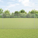 Vidaxl hek met paal zilver 1,6 x 10 m staal