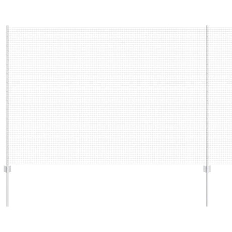 Vidaxl hek met paal zilver 1,5 x 25 m staal