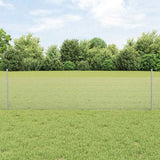 Vidaxl hek met paal zilver 0,5 x 50 m staal