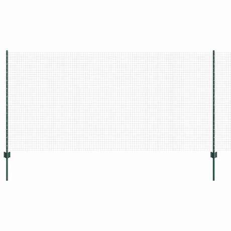 Vidaxl hek met paal groen 1,2 x 10 m staal en pvc