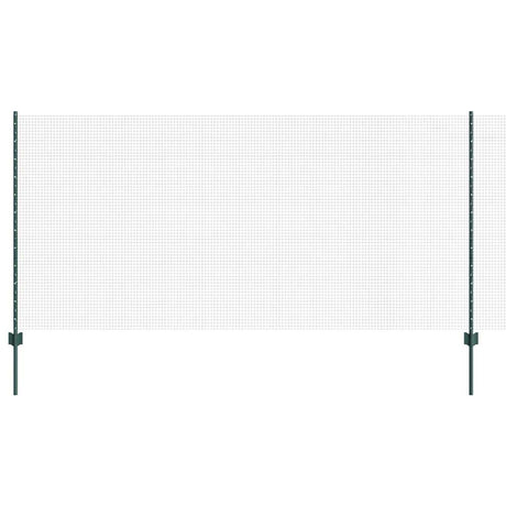 Vidaxl hek met paal groen 1,2 x 25 m staal en pvc