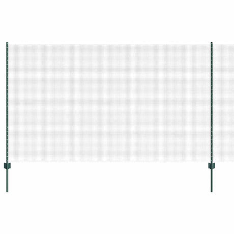 Vidaxl hek met paal groen 1,4 x 25 m staal en pvc