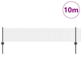 Vidaxl hek met paal grijs 0,4 x 10 m staal en pvc