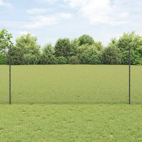 Vidaxl hek met paal grijs 1,2 x 10 m staal en pvc