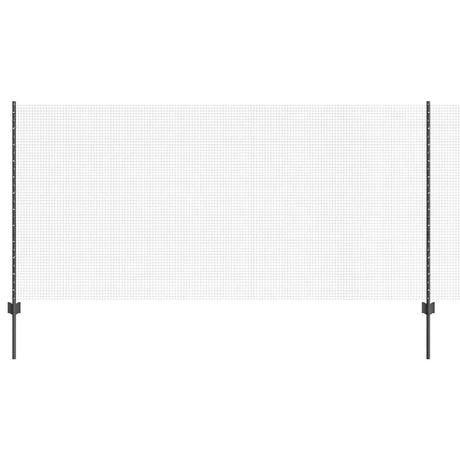 Vidaxl hek met paal grijs 1,2 x 10 m staal en pvc