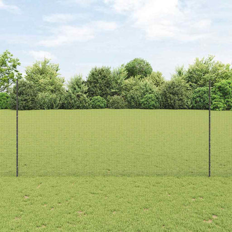 Vidaxl hek met paal grijs 1,5 x 10 m staal