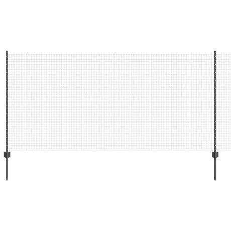 Vidaxl hek met paal grijs 1,2 x 25 m staal en pvc