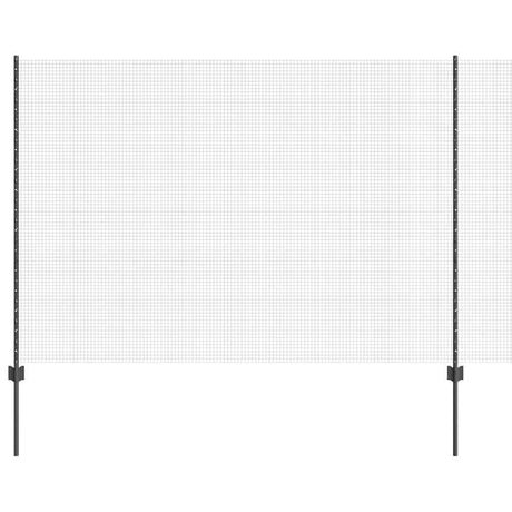Vidaxl hek met paal grijs 1,5 x 25 m staal en pvc