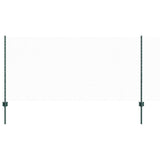 Vidaxl hek met paal groen 1 x 10 m staal en pvc