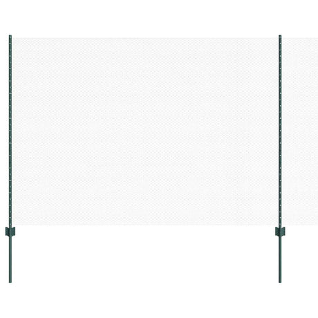 Vidaxl hek met paal groen 1,6 x 25 m staal en pvc